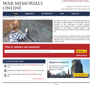 War Memorials Online Home page