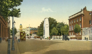 Historic postcard depicting the Cenotaph, London