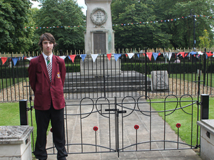 Secondary school pupil who designed Trowbridge war memorial gates © Rob Faulkner, 2012 