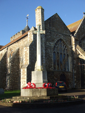 Rye war memorial cross, East Sussex © David Ware, 2014