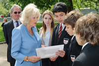 Secondary school students meet War Memorials Trust Patron, HRH The Duchess of Cornwall © Duncan Soar Photography, 2012