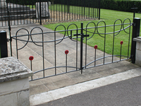 Trowbridge war memorial gates designed by secondary school pupil © Rob Faulkner, 2012