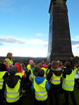 WMT's Learning Officer supporting a school visit to a local war memorial © War Memorials Trust, 2012