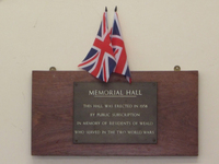 Weald memorial hall plaque, Kent © Susan Featherstone, 2012