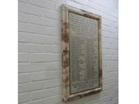 St Simon's Church war memorial plaque, Kilburn rehomed in local primary school c. Taylor Pearce,  2018