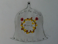 War memorial bell design by year 6 pupils from The Granville School, Sevenoaks © War Memorials Trust, 2018