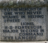 Filleigh war memorial cross inscription, Devon © Alan Graveley, 2010